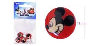 Plastic Button ø15mm, koko: 24`, Disney Mickey