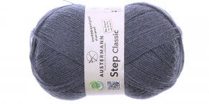 Villasisaldusega sokilõng Step Classic; Värv 1012 (Tume terashall), Austermann