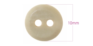 Wooden Button, 2 holes, ø10 mm x 3 mm (button size: 16L): color: birchwood