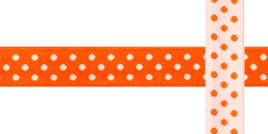 AB111 Täpimustriga kaunistuspael 12mm/ Art.12750 / oranžil taustal /jacquard/ribbon/trims/koristenauha/Лента декоративная