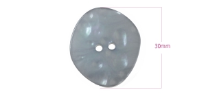 Ruumilise teokarbi efektiga plastnööbid ø30 x 26 x 4 mm (nööbi mõõt: 46L), 2 auku, hall