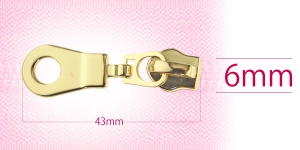 Korkeakiiltoinen 6 mm spiraalivetoketjun lukko, korkea spiraali, pinnoite: lämmin kultainen