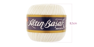 Puuvillane heegelniit, värv: loodusvalge