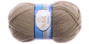 Villasisaldusega lõng, hele hallikasoliiv