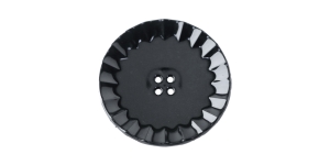 Must, nelja auguga plastiknööp, 34mm, 52L