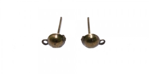 Kõrvarõnga toorikud, antiikpronks, Antique Bronze Earring, 15 x 6mm, EC42