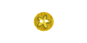 ø13 mm, suurus: 20L Tumekollane, lillega plastiknööp