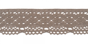 	Kootud polüesterpits laiusega 5,5cm Art.D854-K7, värv tumedam linabeež