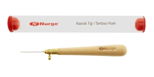 Helmi-, paljetti ja lenkkikirjonnan työkalu ja neula No.2, Tambour, Nurge 240-7
