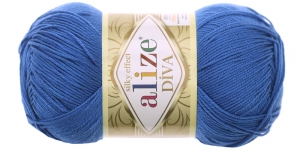 Diva Silk Effect Yarn; Colour 132 (Sky Blue), Alize
