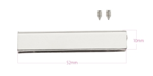 Screw-fastened metal belt end fo rbelt width 50-52mm, plating: nickel