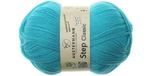 Villasisaldusega sokilõng Step Classic; Värv 1018 (Elektri-türkiissinine), Austermann