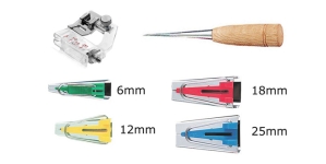 Diagonaalkandi vormide komplekt, Bias tape maker set - tools in 43,00€ value, IR-BTM-S1