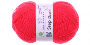 Villasisaldusega sokilõng Step Classic; Värv 1004 (Vaarikapunane), Austermann
