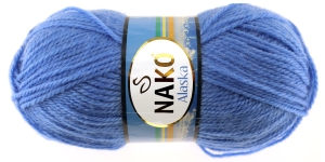 Villasisaldusega lõng, heledam sinine