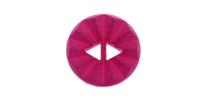 Fuksiaroosa, kahe auguga plastiknööp, 20mm, 32L