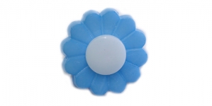 SD209 Nööp lilleõis Pastic Button 20 mm, suurus: 32L helesinine