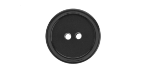Must, kahe auguga plastiknööp, 23mm, 36L