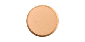 Vaskne, matt, sileda pinnaga, kannaga nööp, 22mm, 34L