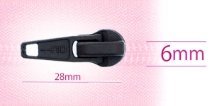 6 mm coil, spiral zipper slider, for flat coil, dark blue, navy