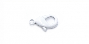 White Painted Jewellery Clasp, 12 x 6 mm, EE70