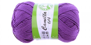 Puuvillane lõng Camilla; Värv 5060 (Ilus lilla), Madame Tricote