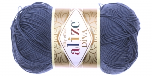 Diva Silk Effect Yarn; Colour 350 (Light blue), Alize