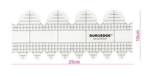 Clear View quilting foot ruler, 10 cm × 25 cm Duroedge KR-2548
