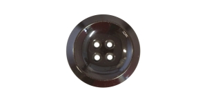 Tumepruun, nelja auguga plastiknööp, 32mm, 50L