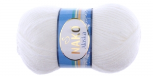 Villasisaldusega lõng, valge