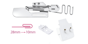 Kantija paigalduskomplekt Juki Bernina kattemasinatele ja kolmekskeerav kantija 28 mm -> 10 mm KL0482