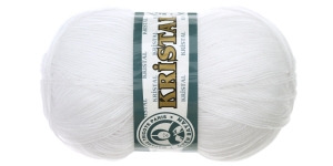 Akrüüllõng Kristal; Värv 000 (Valge), Kristal Yarn; Colour 000 (White), Madame Tricote