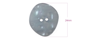 Ruumilise teokarbi efektiga plastnööbid ø24 x 21 x 4 mm (nööbi mõõt: 38L), 2 auku, hallid