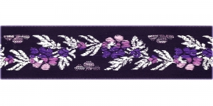 Jacquard koristenauha, väri violetti-musta