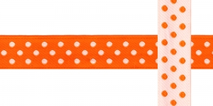 AB110 Täpimustriga kaunistuspael 20mm/ Art.20750 / oranžil taustal /jacquard/ribbon/trims/koristenauha/Лента декоративная