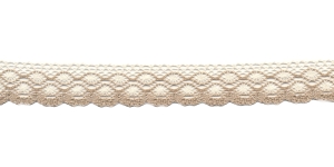 Puuvillane pits 2019-Z2 laiusega 1,8 cm, värv linabeež kreemjasvalgega