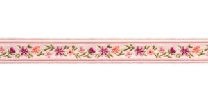 Lillevanikumustriga kootud kaunistuspael 16 mm, Art.22947FC, värv V5 valgel roosa-punane