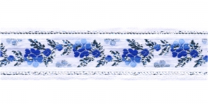 	Roosimustri- ja metallikniidiga kaunistuspael 35 mm, Art.35011FC, värv sinine valgel taustal