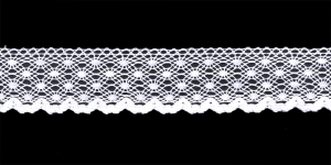 Puuvillane pits 2021-01 laiusega 3 cm, värv valge