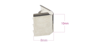 Kokoonpuristettava metallinen hihnakärki hihnalle leveydella 1 cm, pinnoite: nickel