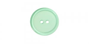 	Kahe auguga läbipaistev plastiknööp, heleroheline 15mm/24L