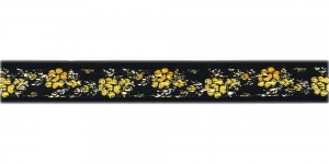 Roosimustri- ja metallikniidiga kaunistuspael 16 mm, Art.16011FC, värv kollane mustal