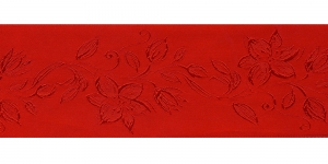 Jacquard satin ribbon, Art.64968, color No. Red