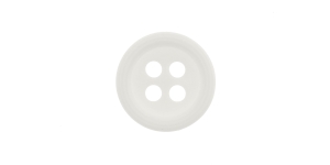 Valge, nelja auguga plastiknööp, 11mm, 18L