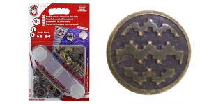 Trukikomplekt tugevama o-vedruga Auto-Moto, ø15 mm, 10 tk, pinnatud: kõik detailid antiikpronks, disain: Kashmir