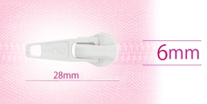 6 mm coil, spiral zipper slider, for flat coil