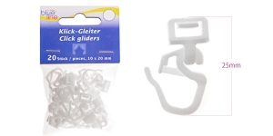 Curtain rail Click hooks, 20pcs
