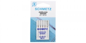 Chromium finished serger, overlock, coverlock & flatlock Needles, Schmetz, ELx705 CF No.80 (12)