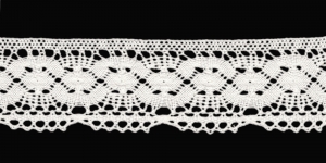 	Kootud polüesterpits laiusega 5,5cm Art.D854-18, värv 18 naturaalvalge