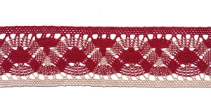 Puuvillane pits laiusega 5,5 cm, linabeež punasega